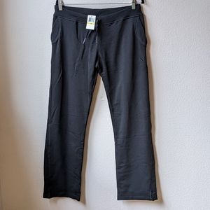 NWT Puma - Black Embroidered-Logo Sweatpants - Women's M